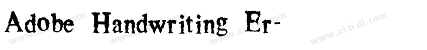 Adobe Handwriting Er字体转换